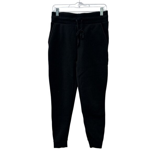 Love Streak Black Fleece Lined Drawstring Waist Pull-On Jogger Pants Women S - Picture 1 of 13